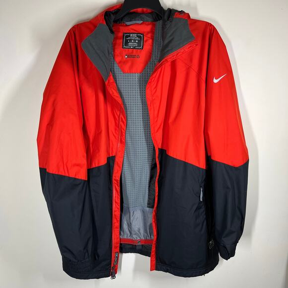 Nike Kampai Snowboard Jacket Large Waterproof Breathable Pit Zippers Red/Org Blk - Picture 2 of 16
